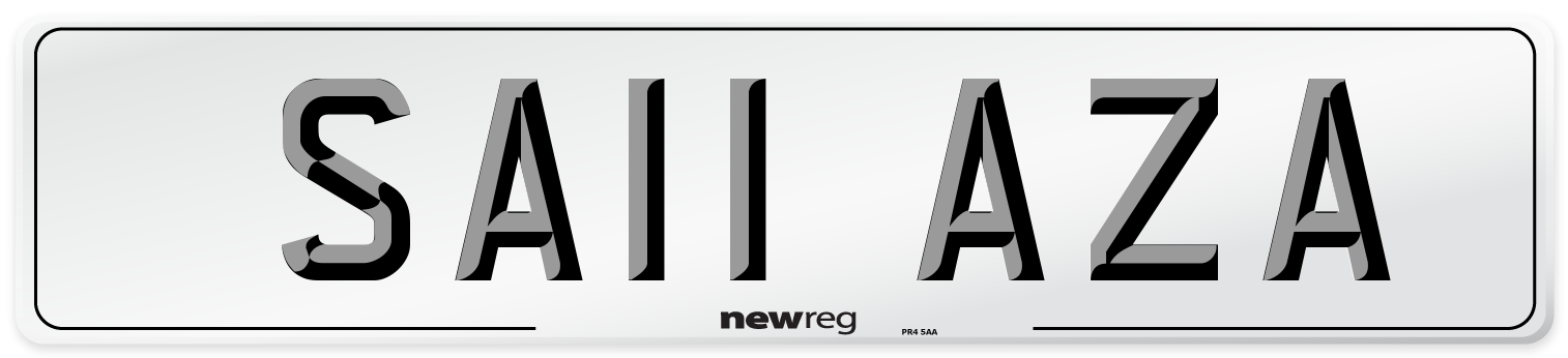 SA11 AZA Number Plate from New Reg